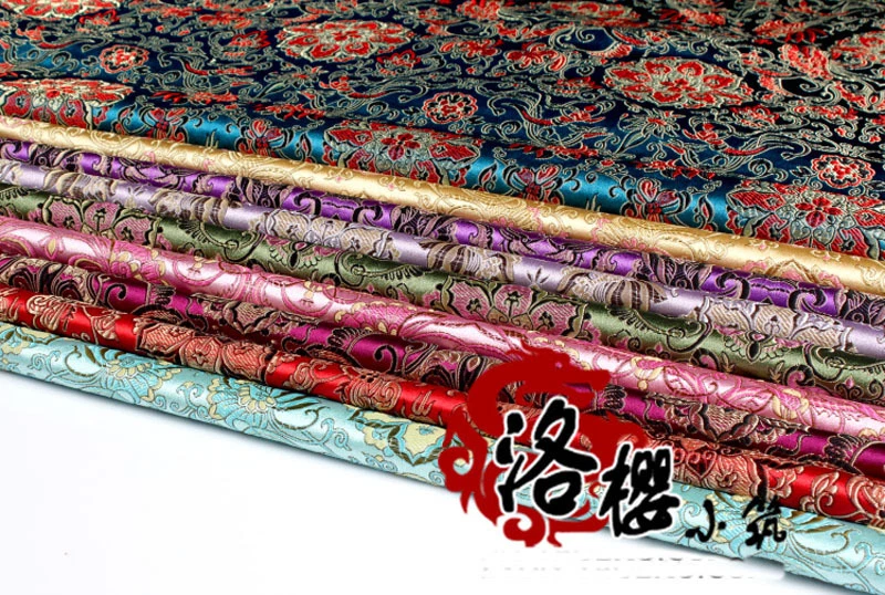 Disfraz Jacquard Chino Hanfu Ropa Kimono Cos Seda Satén Loto Tela de Costura Foto 3 de 4