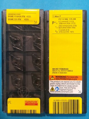 10pcs SANDVIK DNMG 110404-PM 4335Turning Cutting Plates carbide inserts 
