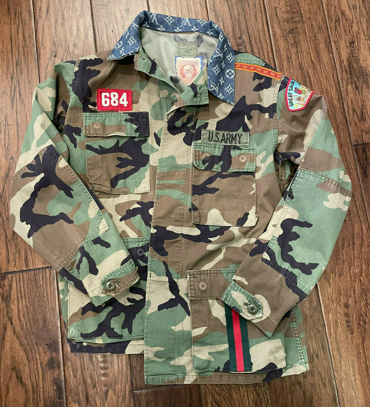 Cusomized Army Cargo Jacket Size Medium - image 2