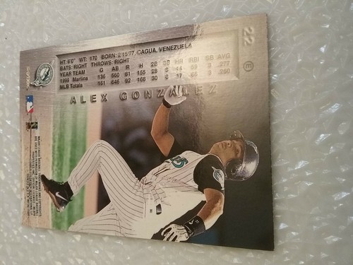 Alex Gonzalez Marlins 2000 Skybox Metal Emerald #22 - Imagen 4 de 4