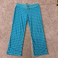 Xhilaration Sleepwear Size L Blue Fleece Polka Dot PJ Pants