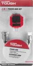 Hyper Tough 3-in-1 Hub Extension Cord With 3 Outlets 3 USB A 1 USB C Ports.