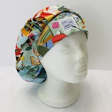 surgical/medical cap with cordlock, bouffant - Christmas- Santas garage