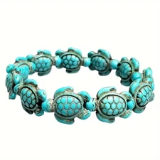 Sea Turtle Jewelry Turquoise Ocean Tortoise Boho Bracelet