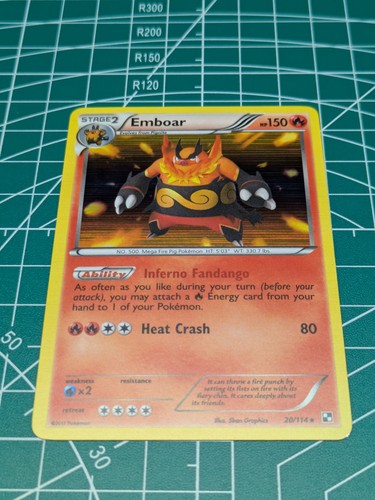 Emboar 20/114 Black & White Holo Pokemon TCG