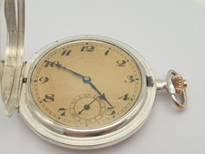 Ancre Ligne Droite Silber Savonette Taschenuhr / 800 Silber / Ø 51,0mm