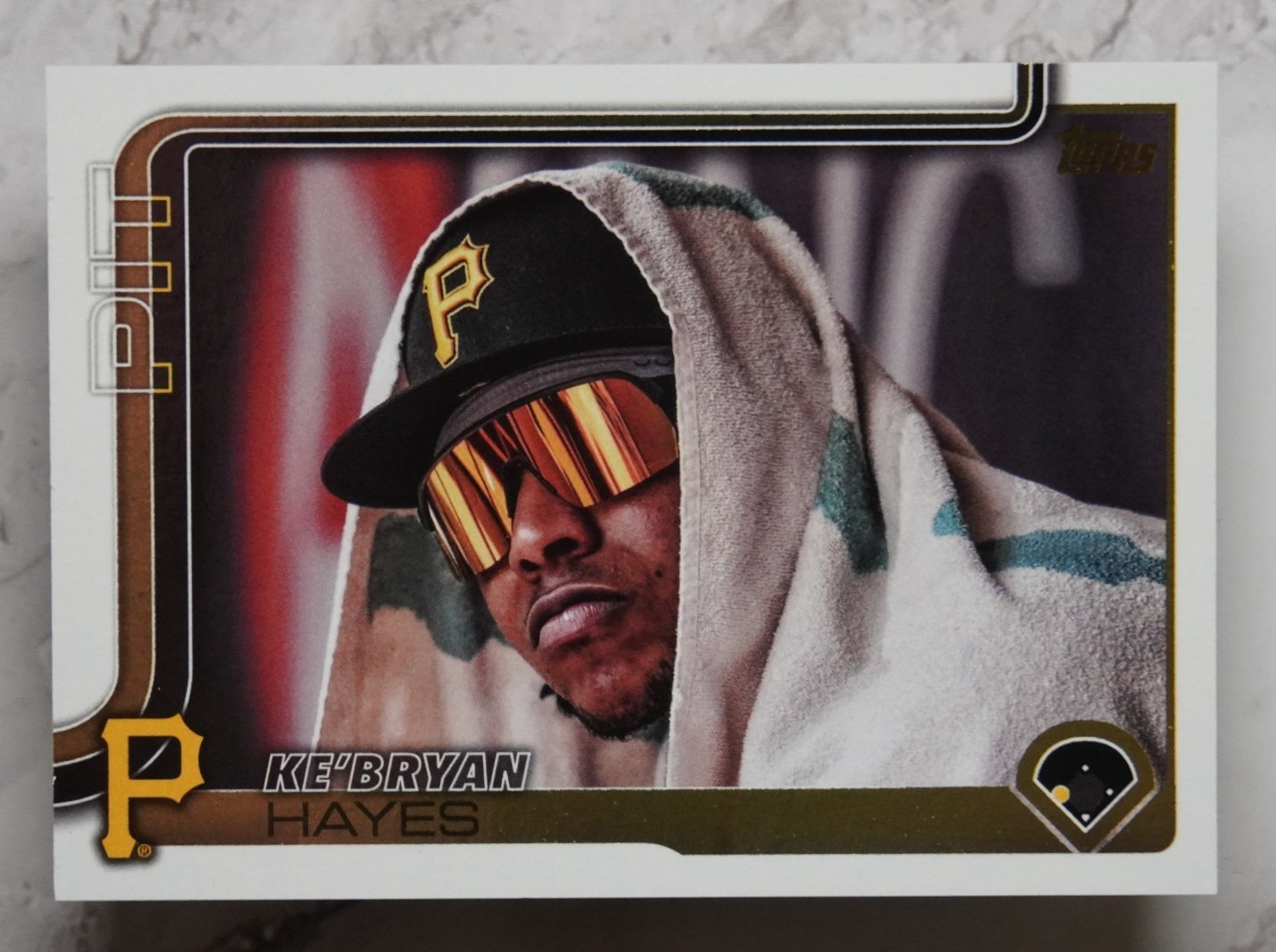 Ke'Bryan Hayes 2025 Topps Series 1 #248 Golden Mirror Variation SSP Pirates