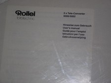 ORIGINAL INSTRUCTION MANUAL FOR ROLLEI 2X TELE CONVERTER