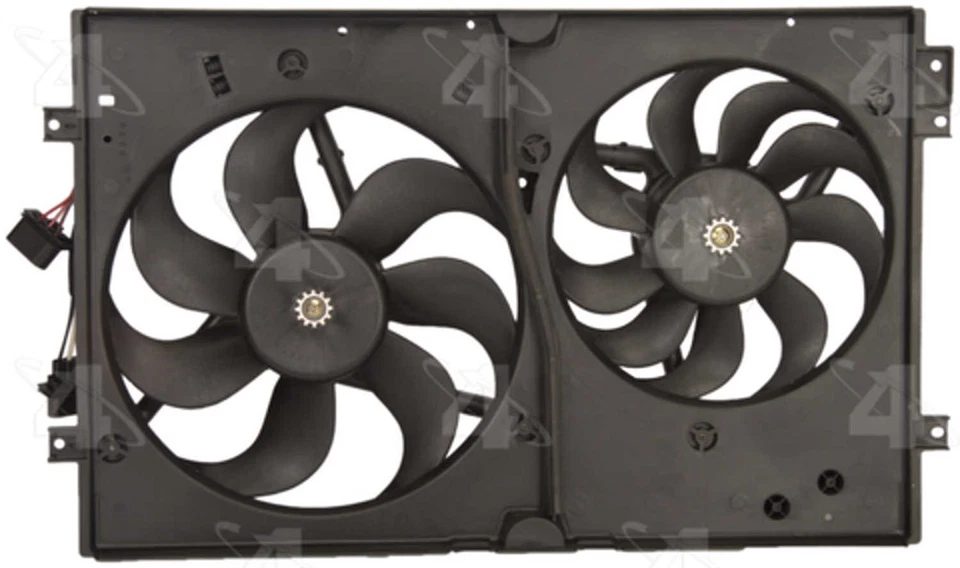 Ventilador de radiador y condensador doble para Volkswagen Golf Beetle Jetta 1999-2006 FOU Foto 2 de 2