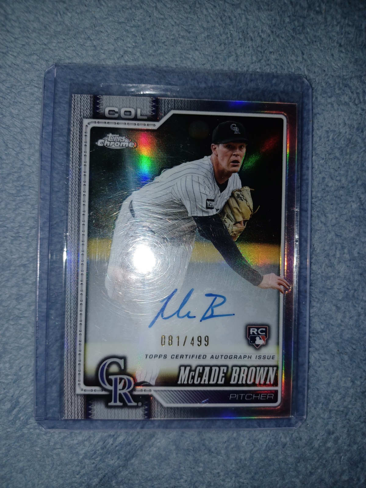 2026 Topps Chrome McCade Brown Rookie Refractor Auto /499 #RA-MBR Rockies