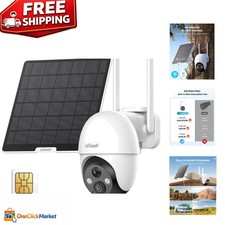 360  PTZ Solar-Powered 4G LTE Security Camera with Night Vision  Two-Way Audio