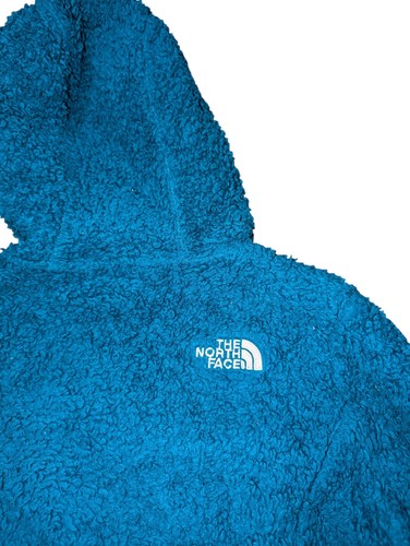 The North Face Girls Small Suave OSO Hooded Full Zip Jacket Fleece 4326 Teal - Picture 4 of 7