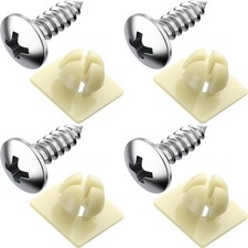 License Plate Screws With Nylon Inserts Stainless Steel Rust Proof License Plate