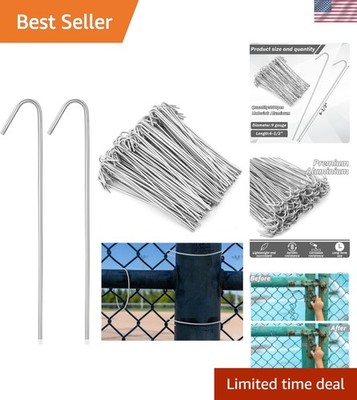 Versatile 200 Pcs 6-1/2'' Chain Link Fence Ties - 9 Gauge Aluminum Construction
