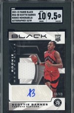 2021-22 Panini Black Scottie Barnes RC Rookie Jersey /49 SGC 8.5 w/ 10 AUTO