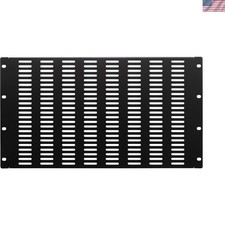 6U Blank Rack Mount Panel IT Server Network Spacer Slotted Venting