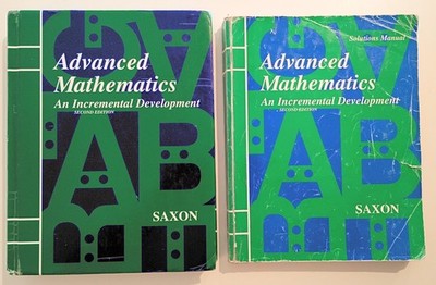 Saxon Advanced Mathematics Textbook Solutions Manual Homeschool Math Curriculum 