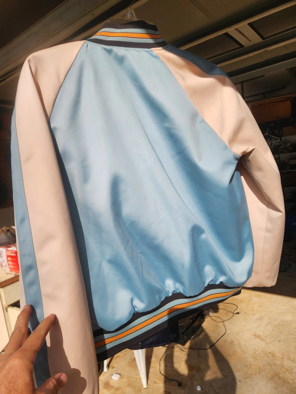 Raro!!!! COACH Bomber Donna Aloha ROSE Reversibile Varsity L