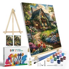 Paint by Numbers Kit for Adults with Frame, Landscape Paint by Number Canvas,