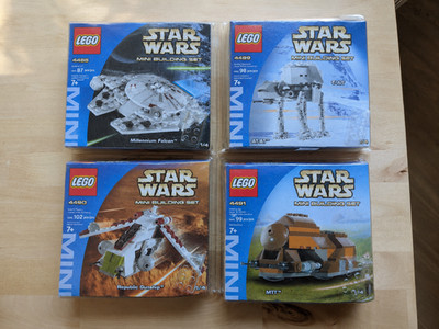 Lego Star Wars 4488 4489 4490 4491 Mini Bauset Komplett Lot Sealed 2003