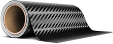 Black Carbon Fiber Air-release Adhesive Vinyl Tape Roll 6 Inch X 20ft
