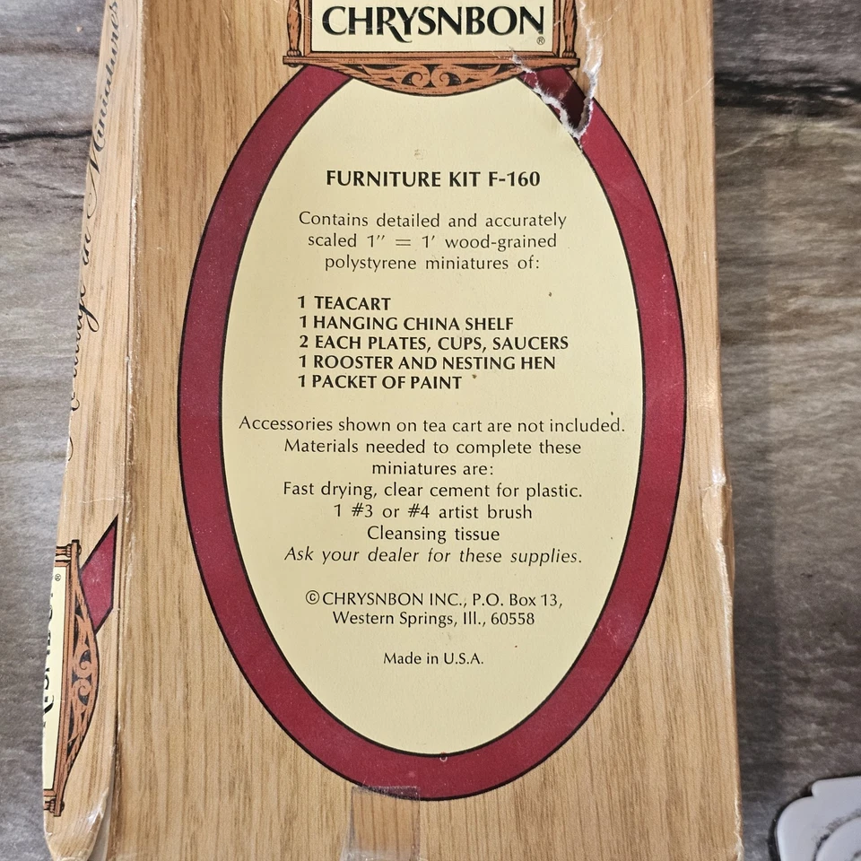 LOTE Kits de Móveis para Casa de Bonecas Chrysnbon House Of Miniatures Cadeira Parcial - Imagem 3 de 4