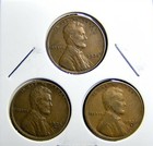 1935-P 1935-D 1935-S  Lincoln Wheat Copper Penny Cent - 3 Coin Set [USP-188] — photo 1
