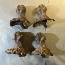 Set Of 4 Antique Cast Iron Bath Tub Claw Feet As Is INV-JDJ83