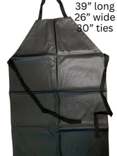 Vinyl dishwashing apron, waterproof bib apron, black commercial kitchen apron