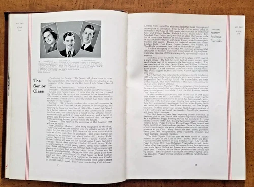 1938 "THE DE REBUS" BEN AVON HIGH SCHOOL YEARBOOK, BEN AVON, PA - Picture 6 of 11