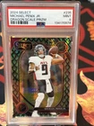 2024 Panini Select - Club Level Michael Penix Jr 235 Dragon Scale Prizm /81 (RC)