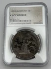 1899B G. Britain Chopmarked Trade Dollar Silver NGC Coin