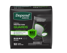 52 Count New Depend Guards Incontinence Pads for Men, Maximum Absorbency