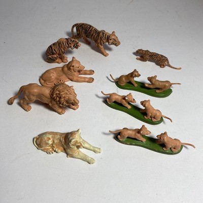 AG493 Britains Zoo Safari Tiere Spielzeug Großkatzen Konvolut Vintage Sammlerstücke