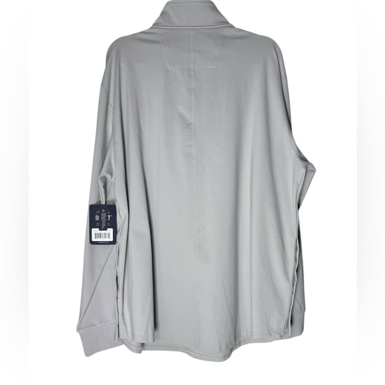 BYLT Premium Basics Elite Fairway Pullover XXL Gray Quarter Snap Performance NWT