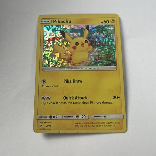 McDonald's Pikachu 2018 Promo Pokemon TCG Card 4/12 Lp