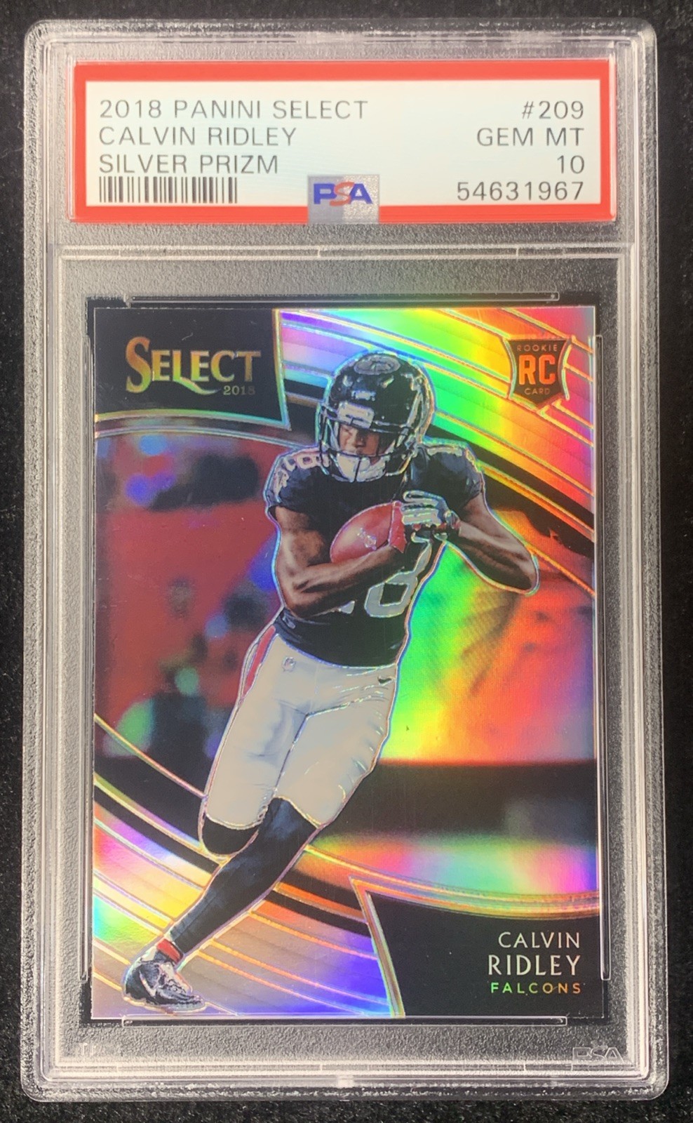 2018 Select Silver Prizm Calvin Ridley Rookie #209 PSA 10 Atlanta Falcons