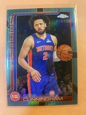 2025-26 Topps Chrome NBA🔥Cade Cunningham #88🔥Aqua Refractor /199🔥Pistons