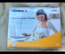 Medela Hands Free Pumping Bustier Easy Expression Pumping Bra Large Nude New