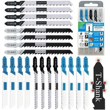 20PCS T Shank Jigsaw Blades Tool for Wood Plastic Metal Compatible with Black