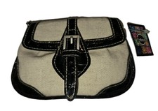 Kenneth Cole UNLISTED Shoulder Bag Silver Chain Strap. Sand