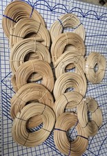 Basket Making Weaving Rattan Reed 14 Coil Lot Flat Chair Cane Crafts Varied Size