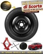 Notrad 16" 5-Loch Kit Honda HR-V Mit Wagenheber Schlüssel Tasche Schwarz