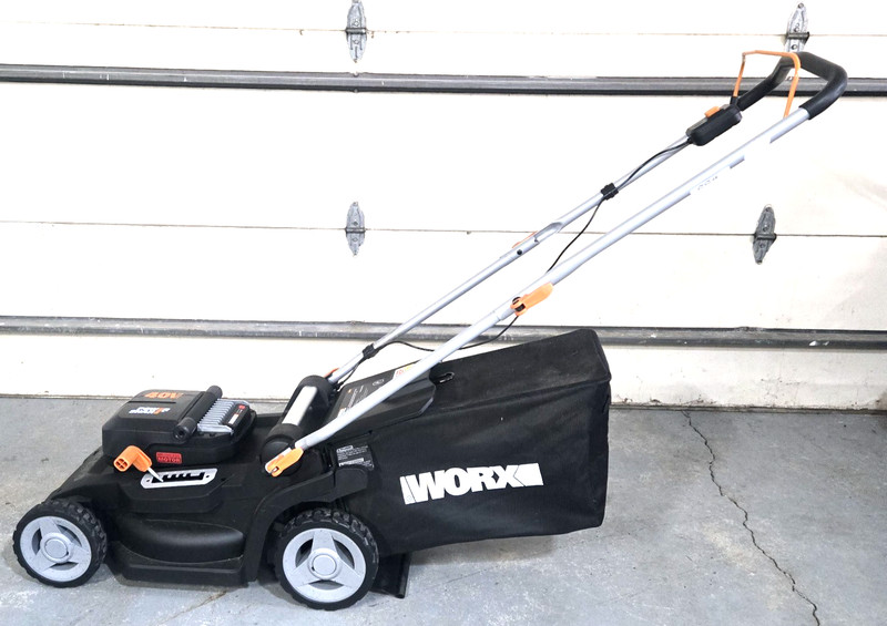 WORX WG745.1 40V 17" Brushless Cordless Battery Powered Push Lawn Mower READ
