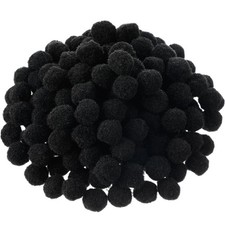 Shappy 500x 1" Schwarz Bommel Basteln Kugeln Zum Selbermachen Dekorationen & Kostüme