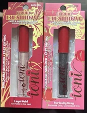 2 PK IONI Buildable Shimmer Liquid Eyeshadow Laid Back Champagne Curiosity Grey