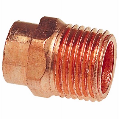 10 Stück - Kupferrohradapter, 1/2 x 3/8 Zoll CxM - W01230T