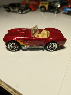 1982 Metallic Red With Flames Shelby Cobra Hot Wheels Hood Opens
