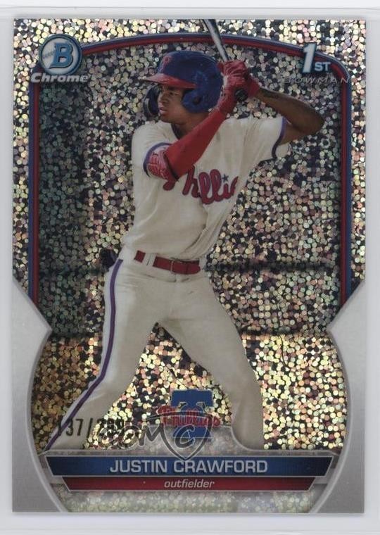 2023 Bowman Chrome Prospects Speckle Refractor /299 Justin Crawford #BCP-3 1s32