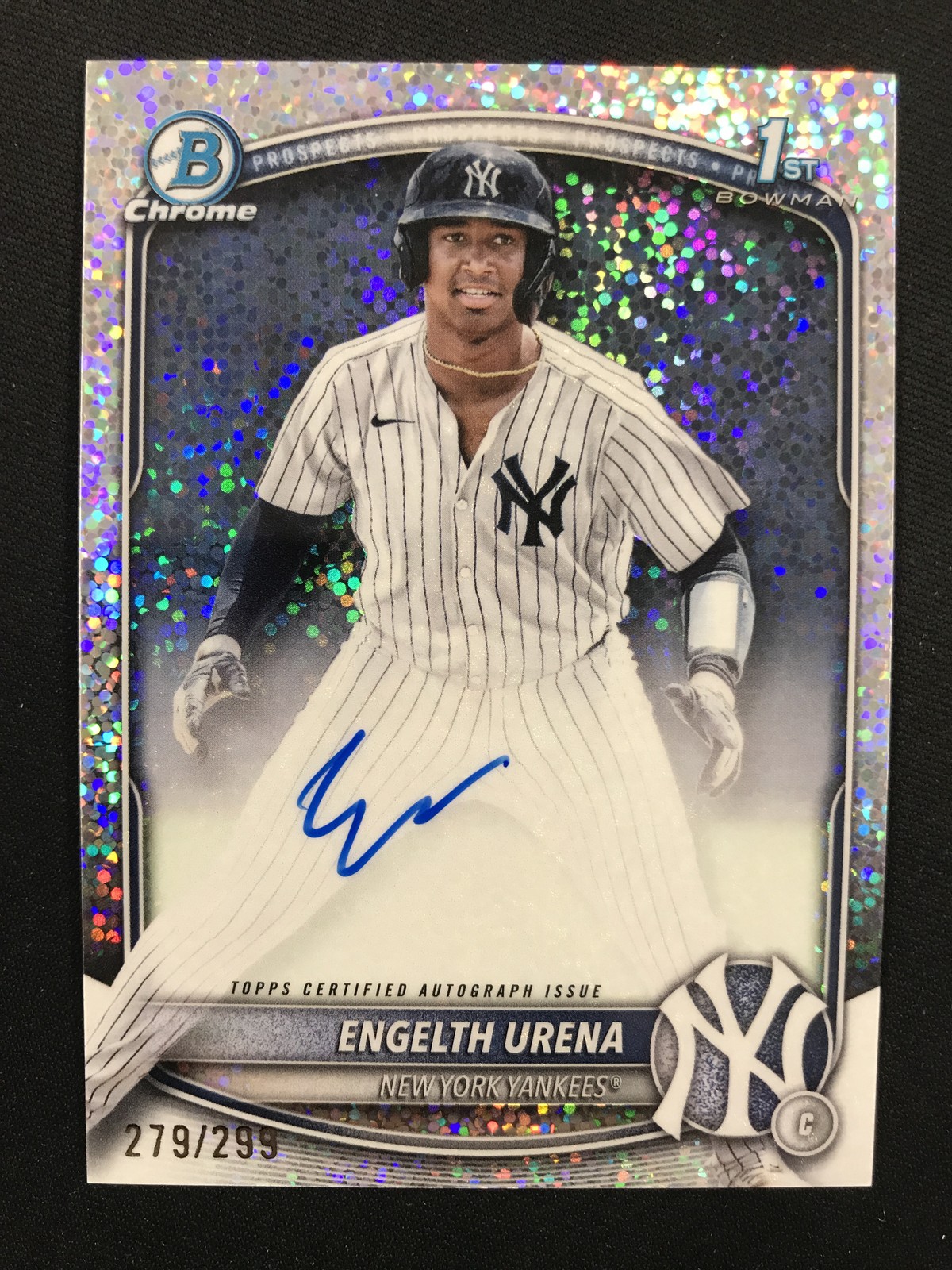 2025 Bowman Chrome Speckle #CPA-EU Engelth Urena New York Yankees Auto /299